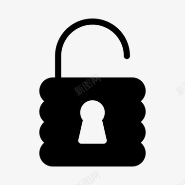 安全锁孔解锁锁孔专用图标