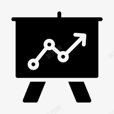 线条统计演示文稿图板图表图标