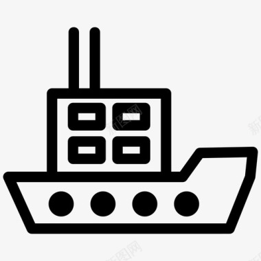 货船船货船帆图标