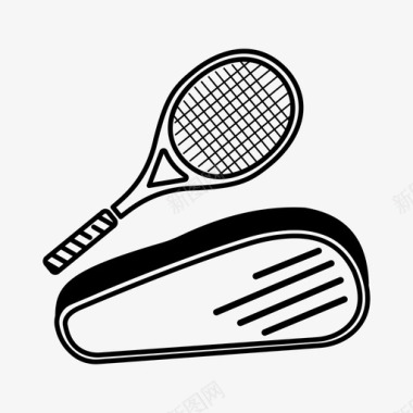 网球网球球拍运动图标