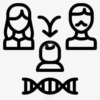 生物学遗传基因遗传学图标