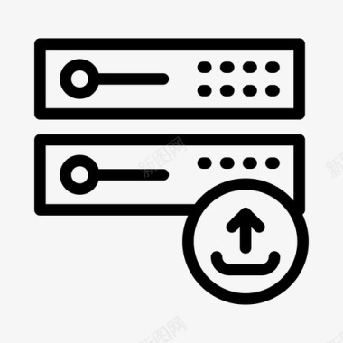 服务器上传数据中心数据库图标