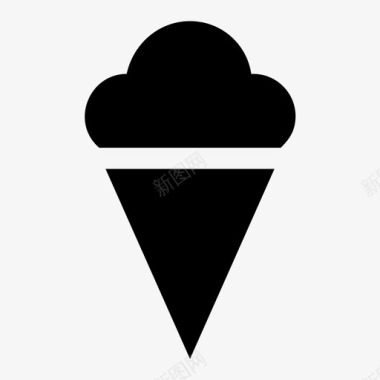 华美术字冰淇淋筒冰淇淋圣代图标