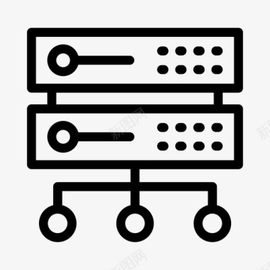 服务器数据库连接网络图标