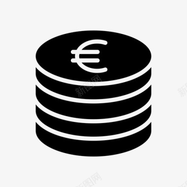 火焰欧元图标硬币现金欧元图标