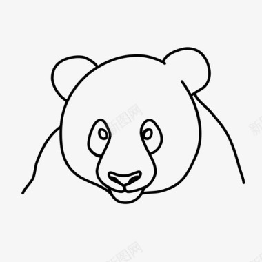 熊猫熊猫动物自然图标
