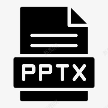 PPTX古镇pptx扩展名文件图标