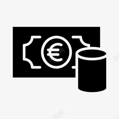 欧元图标欧元金融基金图标