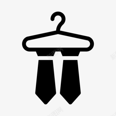 领带时装衣架图标