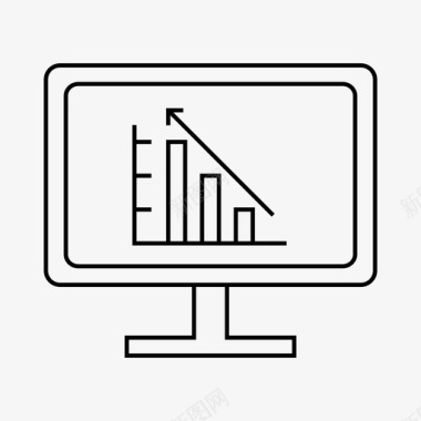 购物信息图表图表分析计算机图标