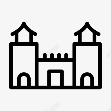 地标城堡著名图标