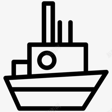 货船船货船帆图标