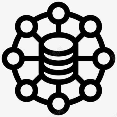 数据分析结构图数据库数据分析数据科学图标