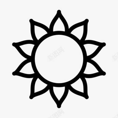 春光太阳气候炎热图标