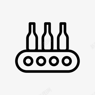 中秋节包装素材传送带瓶子工业图标