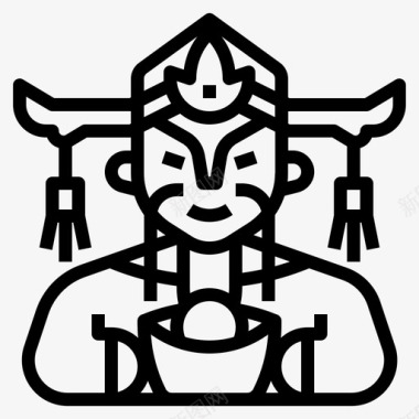财神猪中国神财神中国新年图标