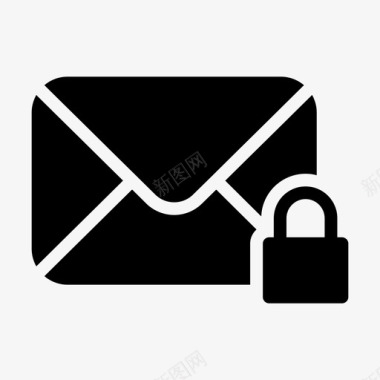 隐私电子邮件收件箱锁图标
