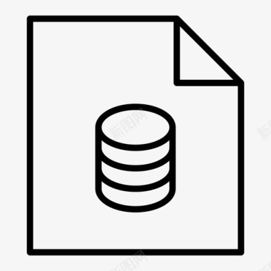 SQL数据库文件sql文件大数据精简图标