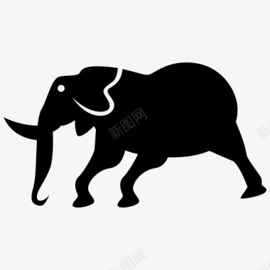 大象大象动物自然图标