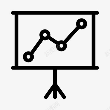 线条统计板分析图表图标