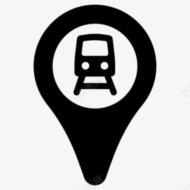 公交地铁标识地铁位置地图图标
