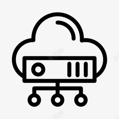 服务器数据库云计算图标