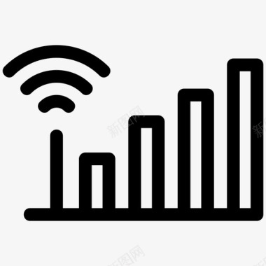 矢量信号图标wifi互联网移动图标