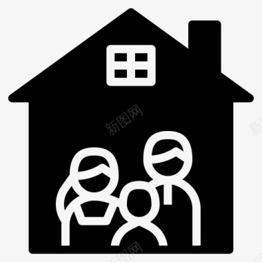 带上你的家人家家人隔离图标
