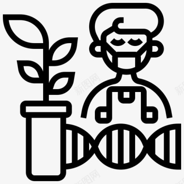 科技生物医疗基因工程生物技术染色体图标