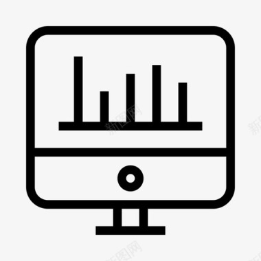 PPT图表信息图形分析计算机图标