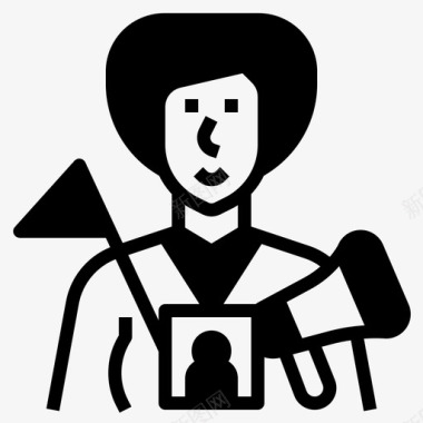 旅游服务本地导游旅行职业图标