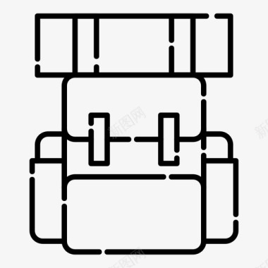 户外运动包野营包探险度假图标