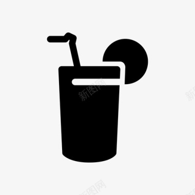 橙汁饮料水果图标