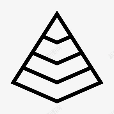 PS图免抠图表分析金字塔图图标