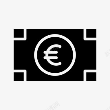 火焰欧元图标欧元银行现金图标