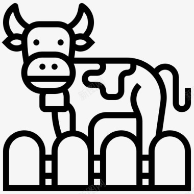 牛奶牲畜牛奶牛图标