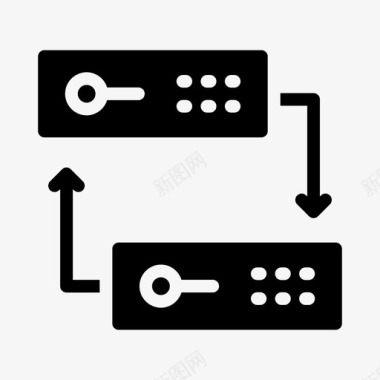 存储文件共享数据传输数据库图标