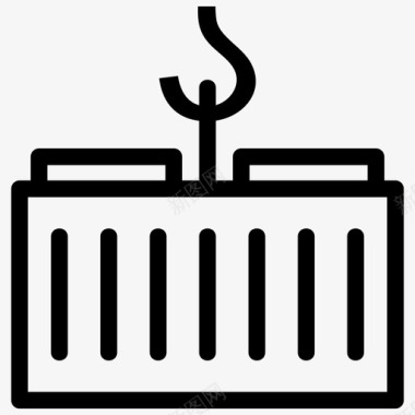 中秋节包装素材集装箱箱子货物图标