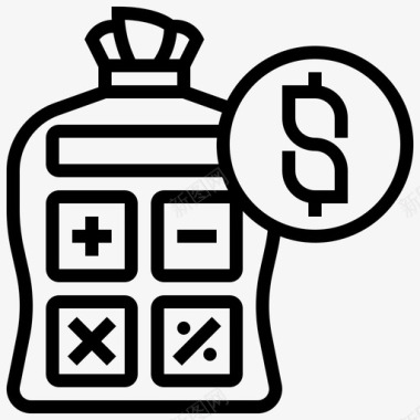 梦想基金预算会计计算图标