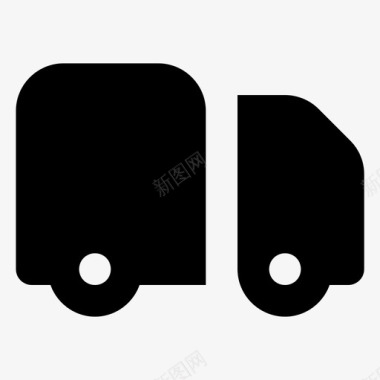 中秋节包装素材卡车送货物流图标