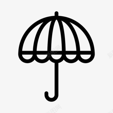 时尚标志伞时尚防护图标