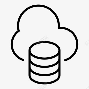 服务器数据库云云计算图标