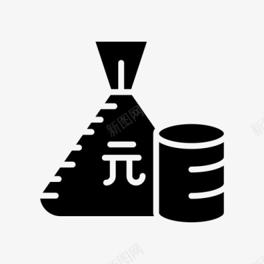 梦想基金货币银行现金图标