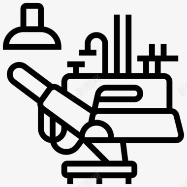 外部要素牙科椅诊所设备图标