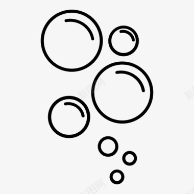 泡泡浴泡泡泡泡浴清洁图标