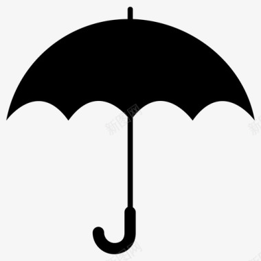 冬天伞保护雨图标