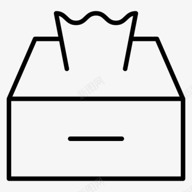 纸巾纸巾盒湿巾图标