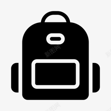学生背包书籍携带图标