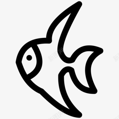 眼睛标志鱼动物海豚图标