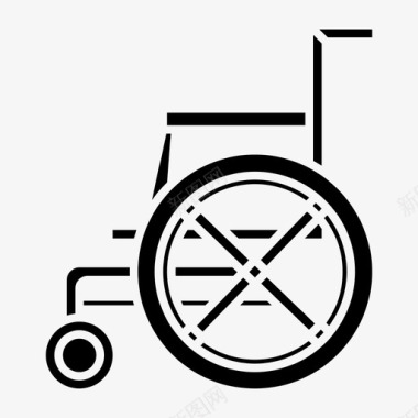护士医生治疗轮椅医生健康图标